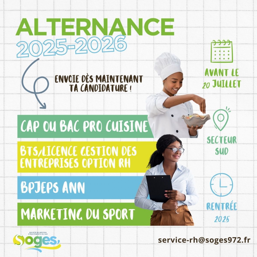LA SOGES RECRUTE POUR LA RENTREE 2025-2026 !
